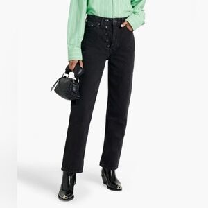 Ganni High-Waisted Black Jeans